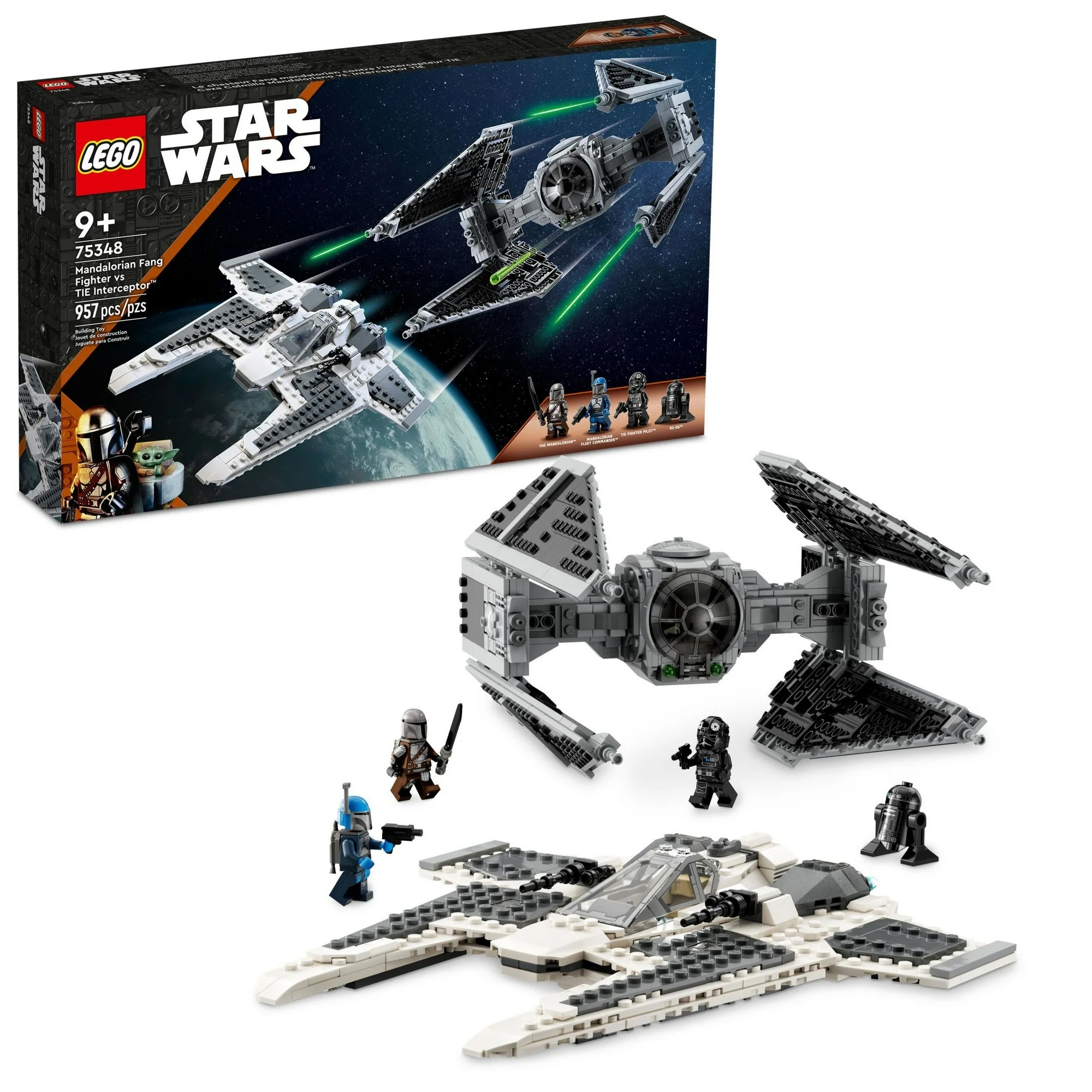 O kit Lego Star Wars Fang Fighter vs TIE Interceptor.