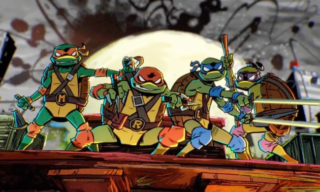 The Turtles get ready to fight in Tales of the Teenage Mutant Ninja Turtles.