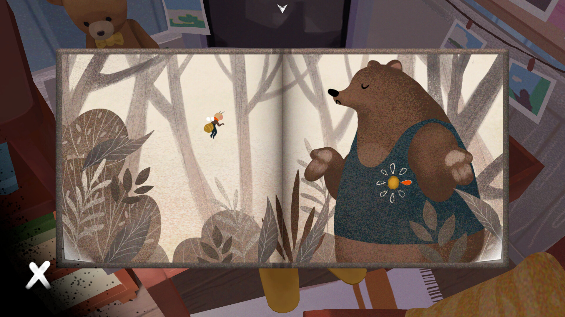 A picture book shows a bear and bug in The Star Named Eos.