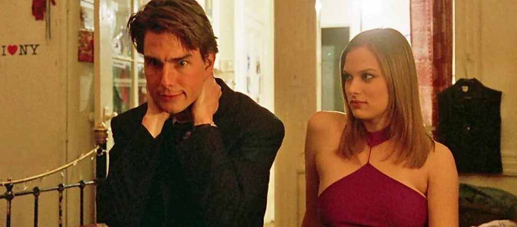 Tom Cruise e Vinessa Shaw em De Olhos Bem Fechados.