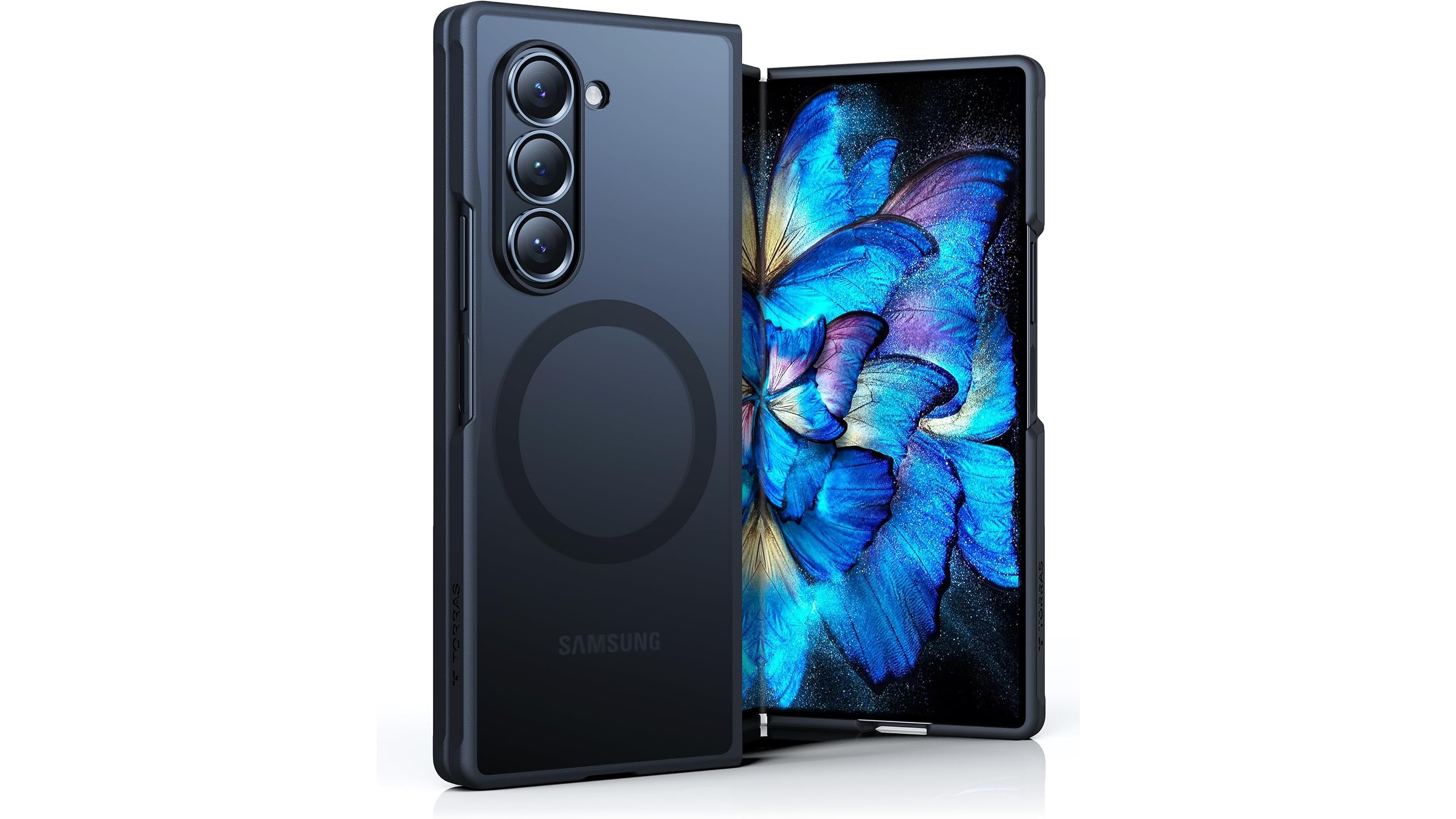 Funda delgada magnética Torras a prueba de golpes para Galaxy Z Fold 6.