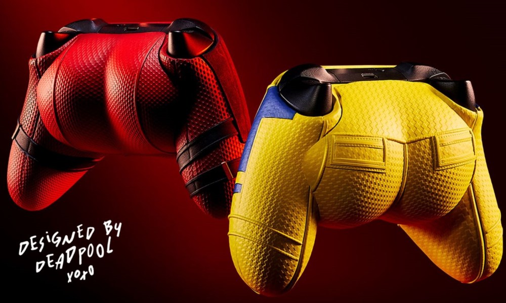 A Deadpool butt controller next to a Wolverine butt controller. It looks like the Deadpool one except it's yellow and blue.