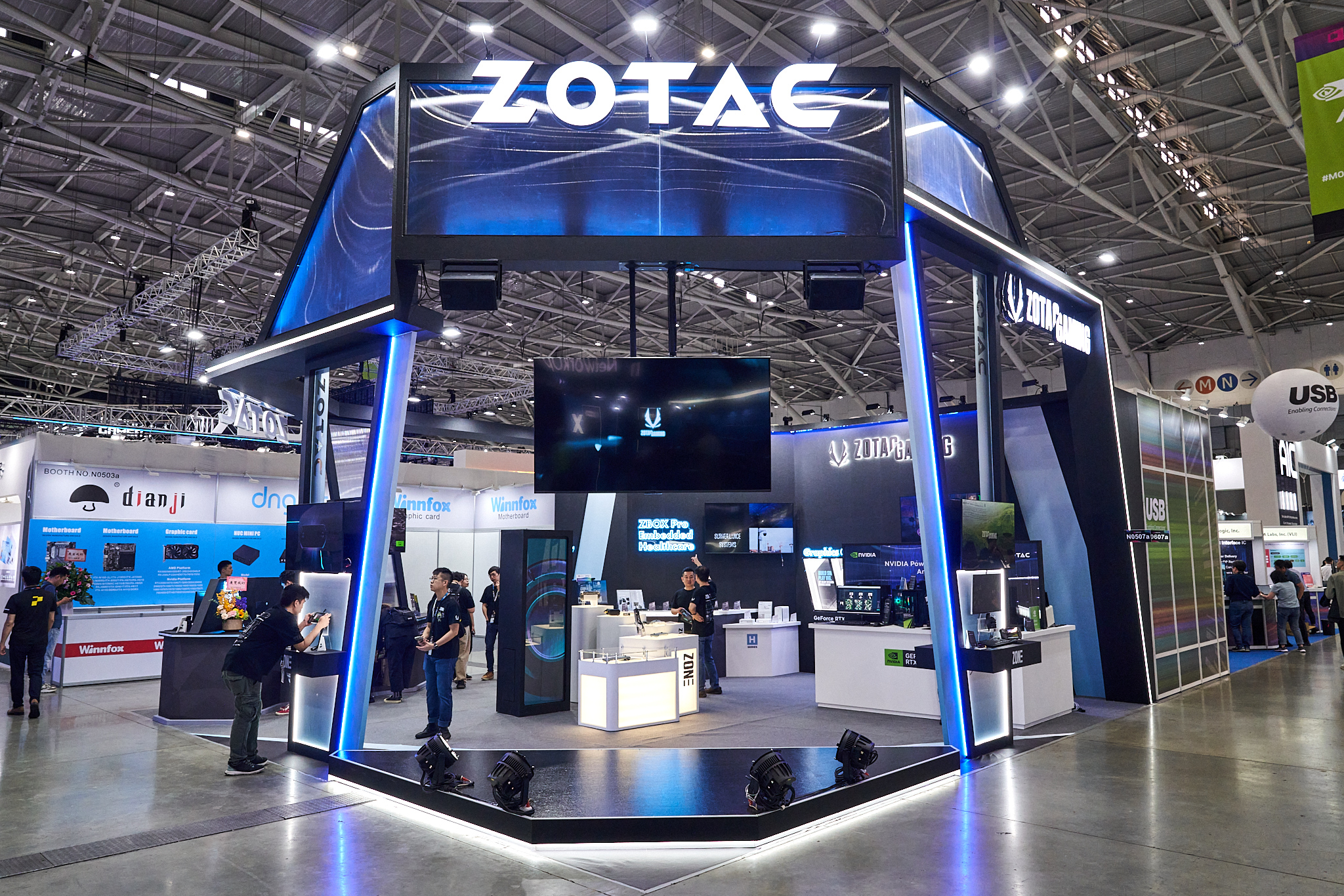 The Zotac booth at Computex 2024.