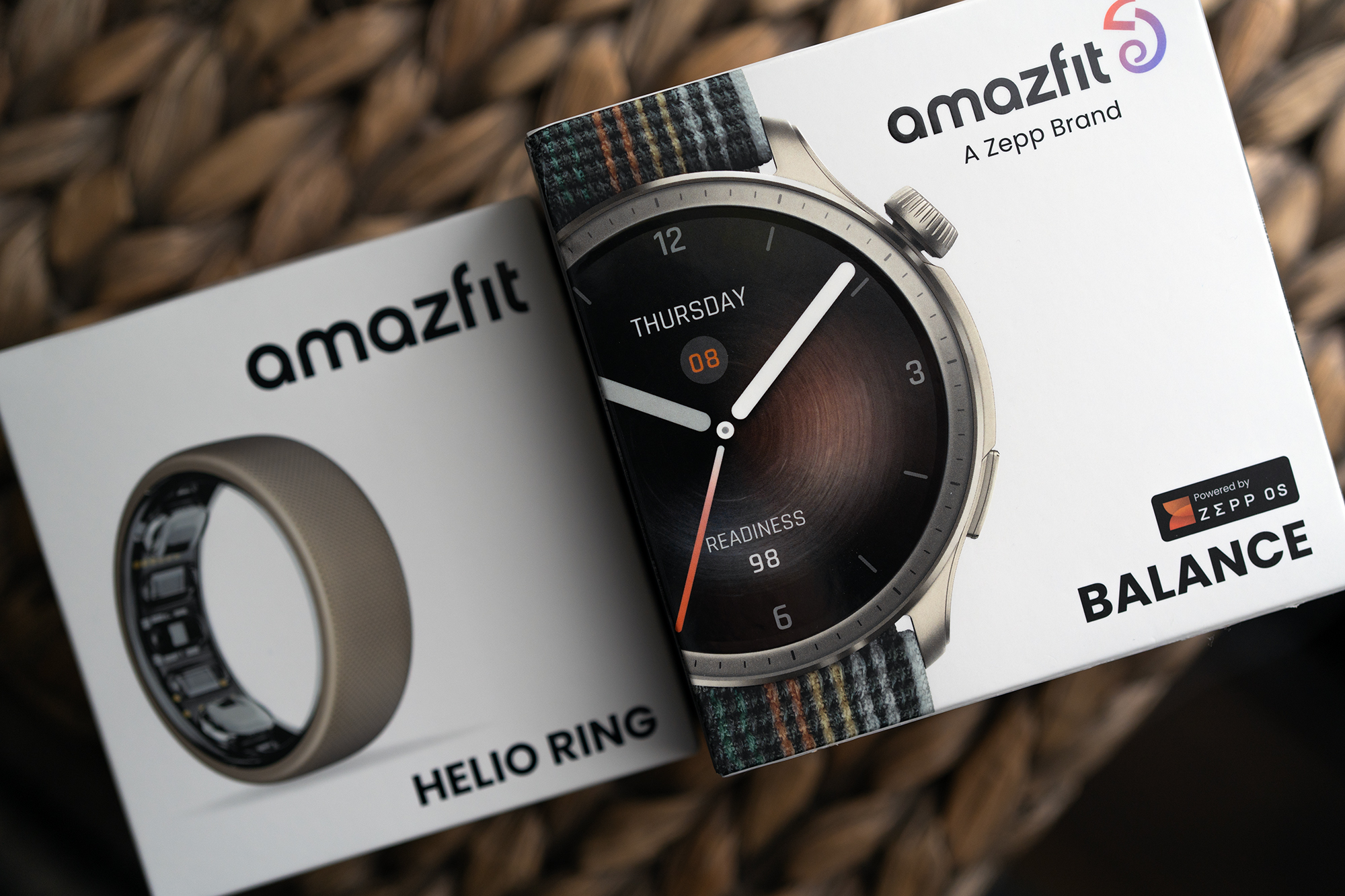 Balance Amazfit et bague Helio