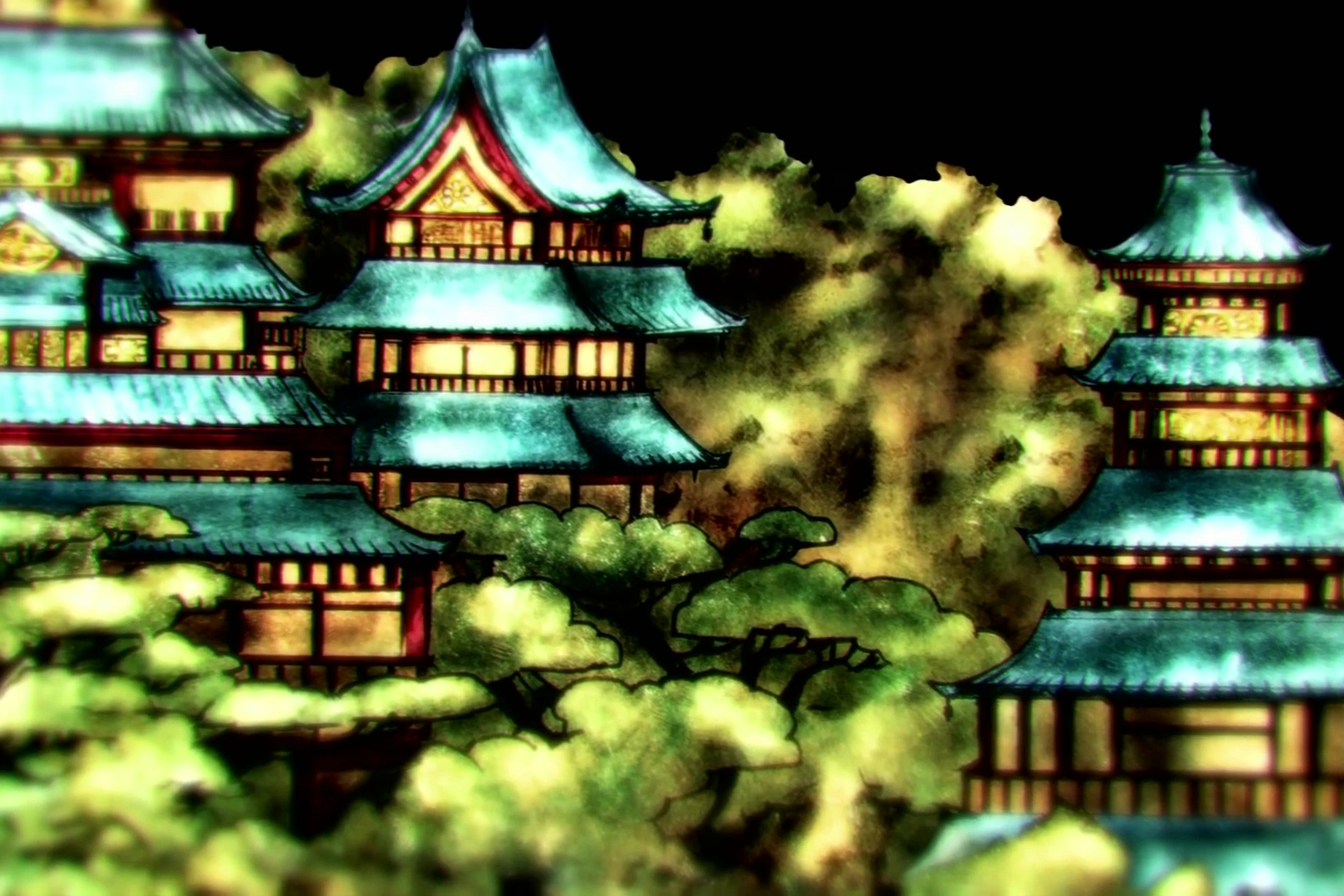 An animated rendering of a Yi Ti city in Game of Thrones: Histories & Lore.