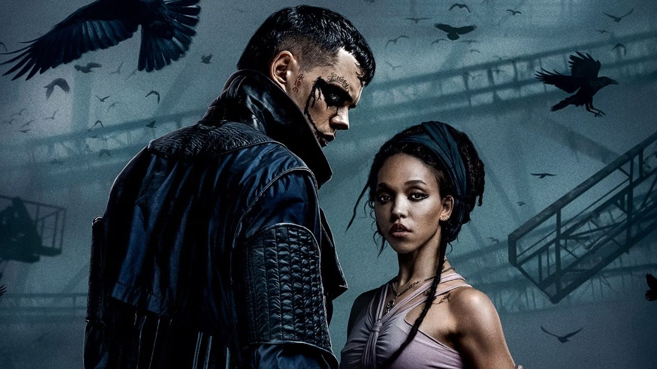 Bill Skarsgård e FKA Twigs no pôster de The Crow