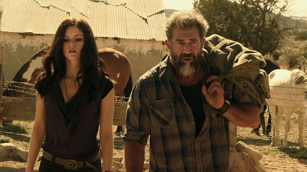 Erin Moriarty et Mel Gibson dans Blood Father.