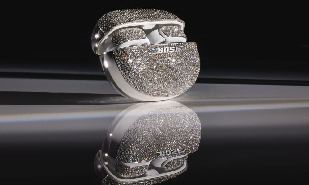 Diamond encrusted Bose Ultra Open Earbuds.