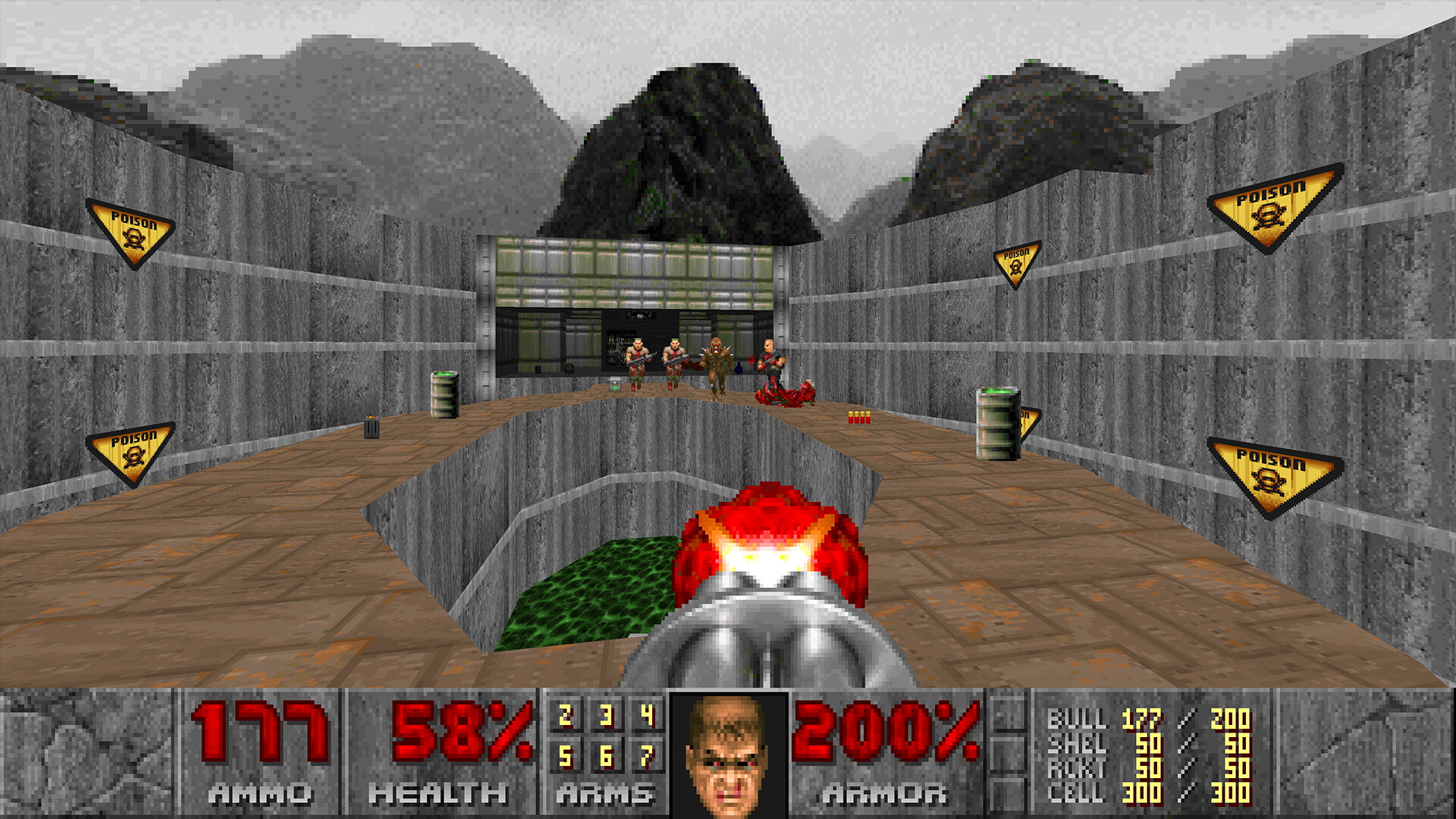 Уровень в Doom + Doom II.