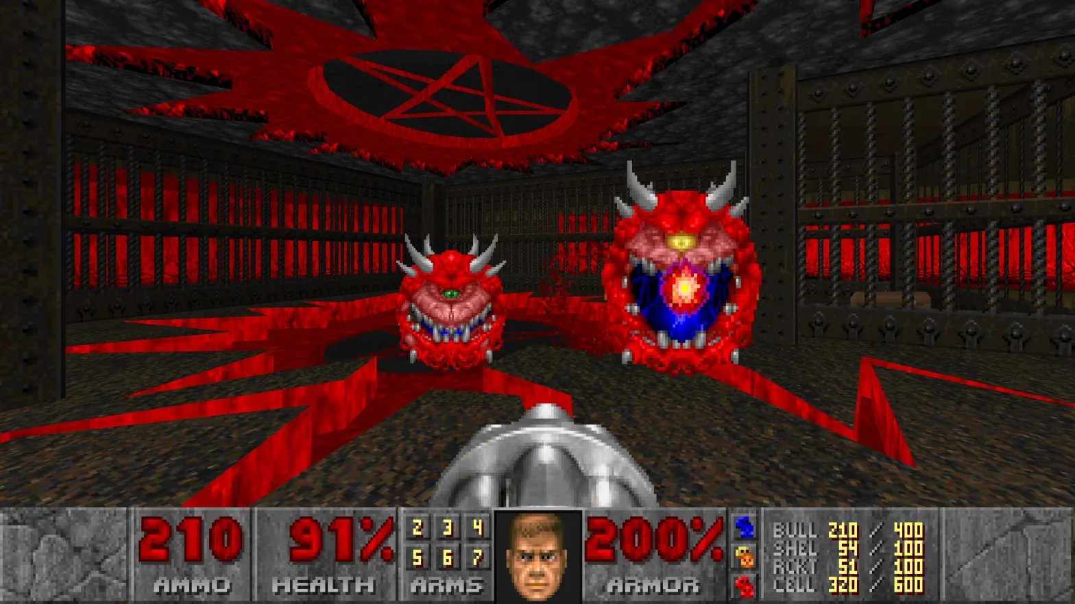 Gameplay de Doom + Doom II.