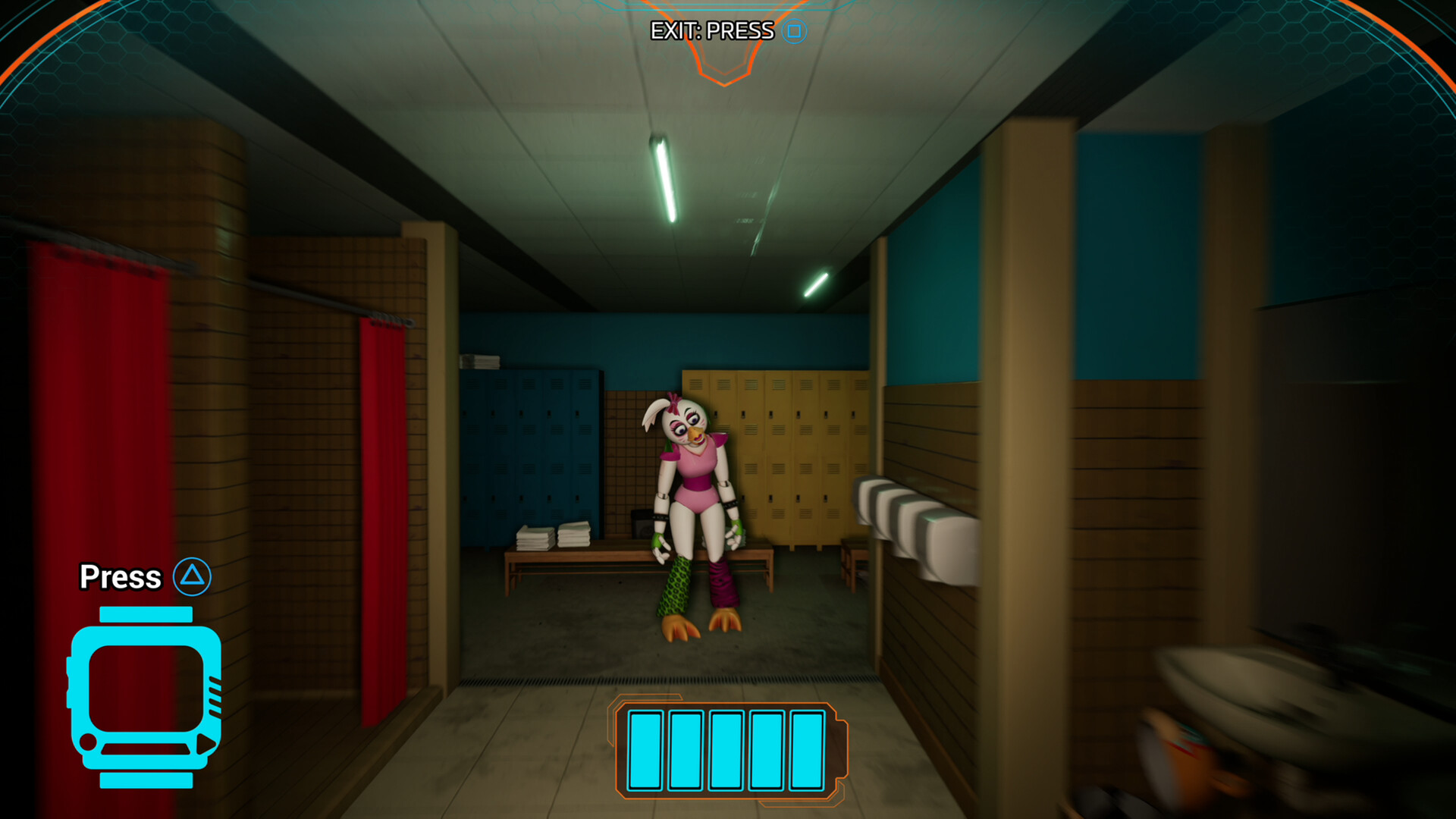 Геймплей внутри Фредди в Five Nights at Freddy's Security Breach.