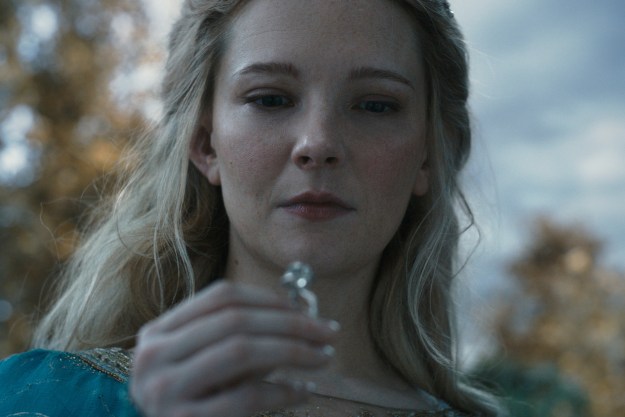 Galadriel holds one of the Elven rings in The Lord of the Rings: The Rings of Power season 2.