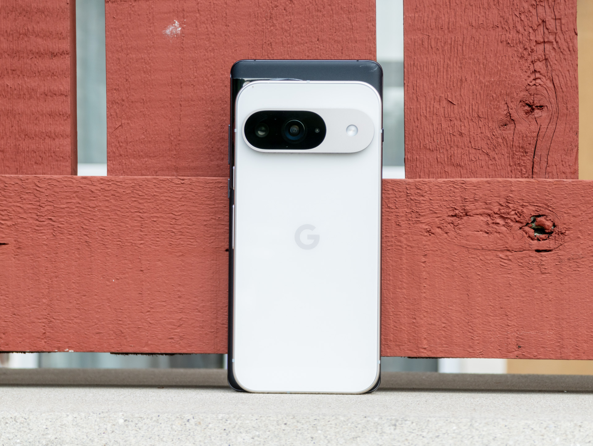 Google Pixel 9 in front of the OnePlus 12 to show the size difference