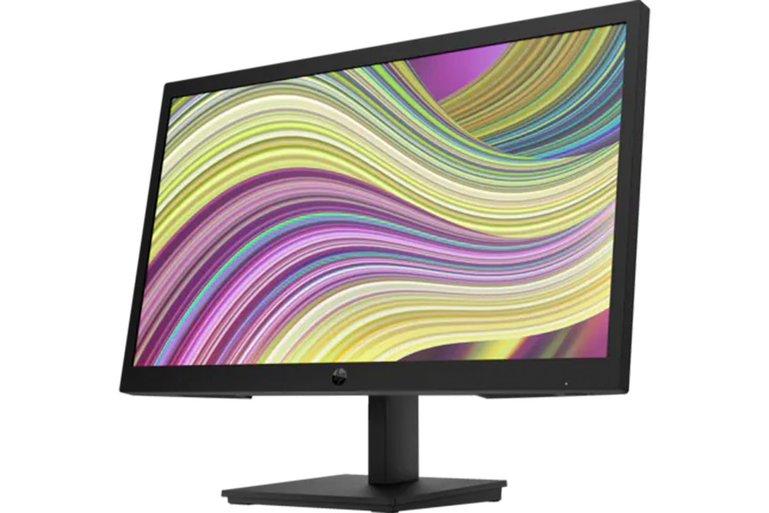 O monitor HP P22v de 22 polegadas em um fundo branco.