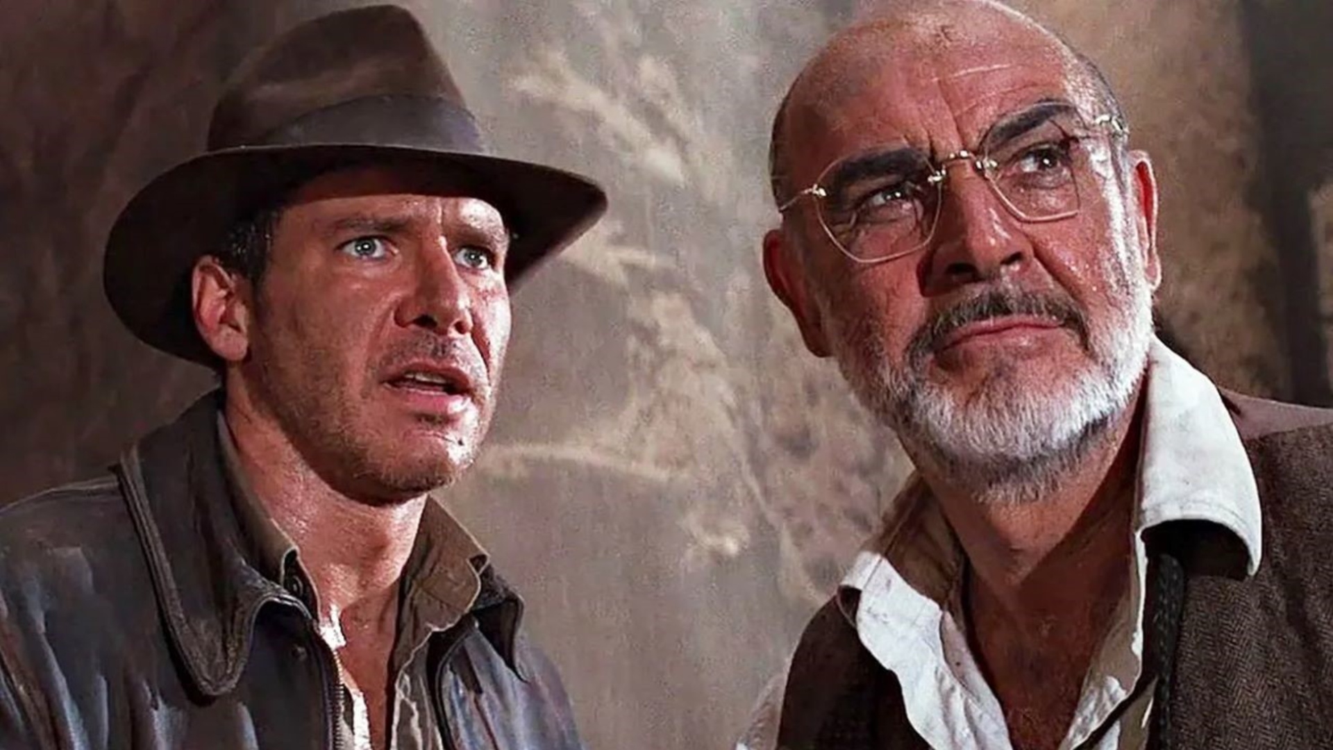 Indiana Jones y su padre en La última cruzada.