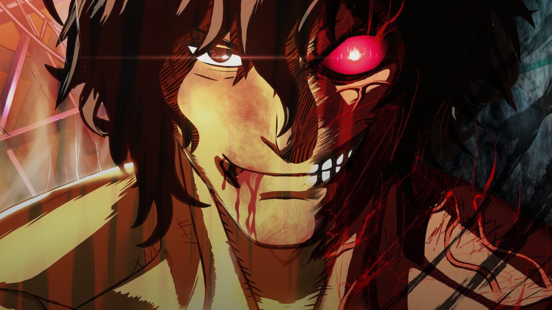 The bloodied protagonist of Kengan Ashura in season 2 key art.