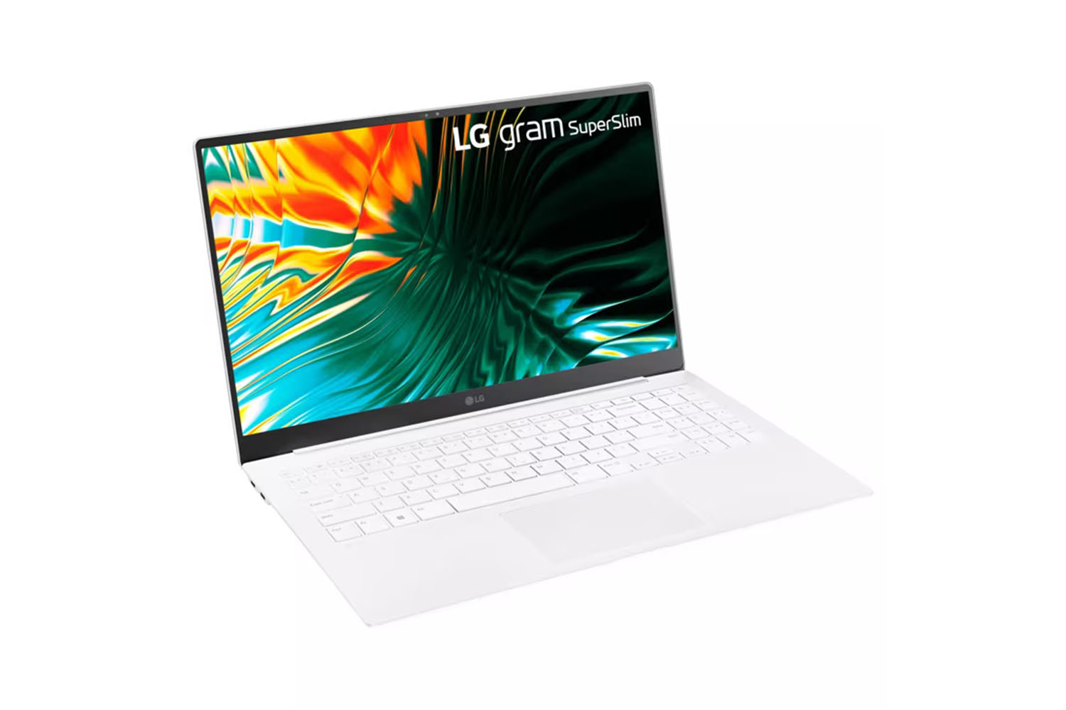 Le LG Gram sur fond blanc.