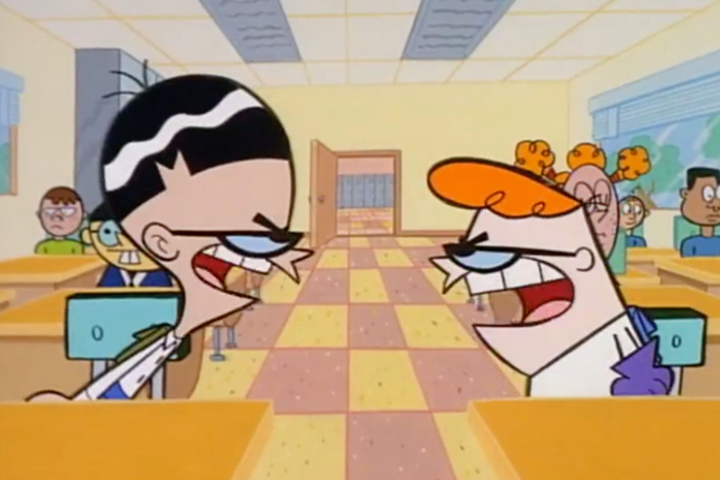 Mandark und Dexter in Dexters Labor.