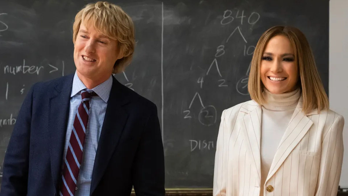 Owen Wilson and Jennifer Lopez in Marry Me.