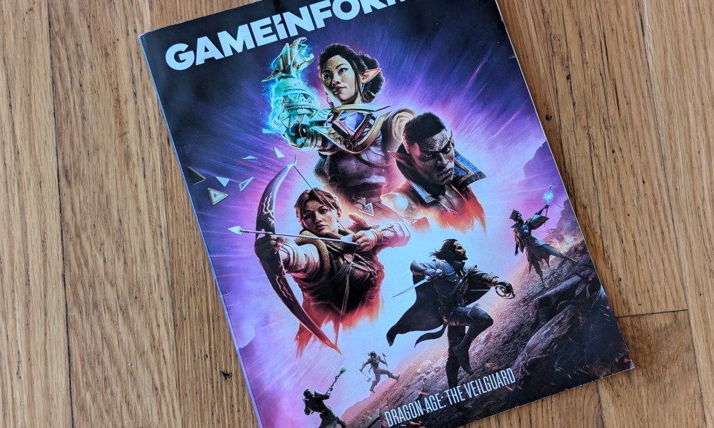 The last full print issue of Game Informer. It's about Dragon Age: The Veilguard, which has the characters on the cover.