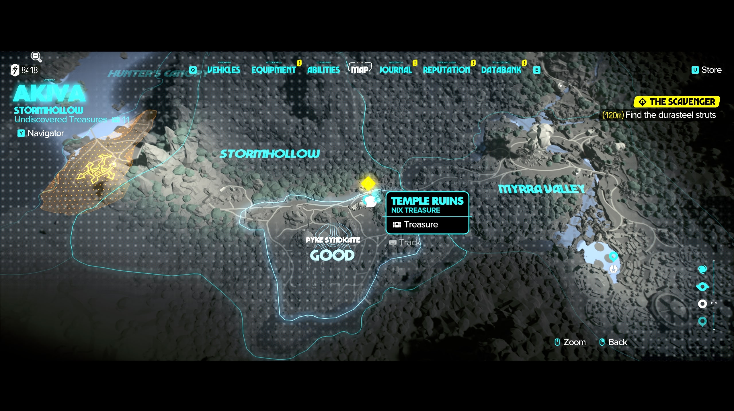 Mapas del tesoro de Nix en Star Wars Outlaws.