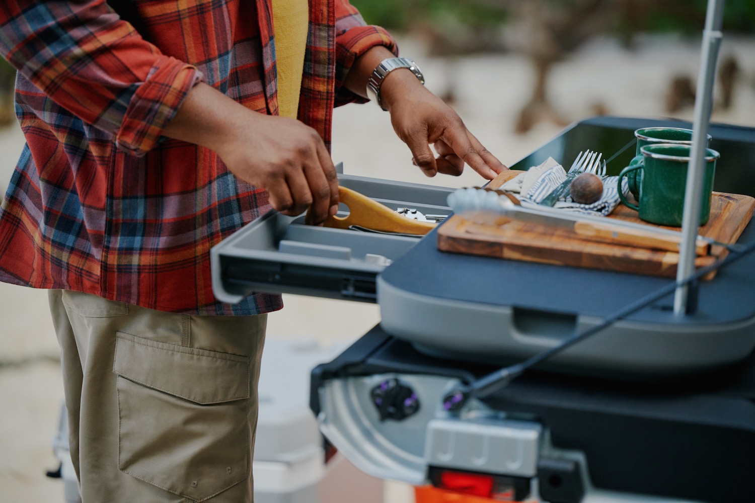 Rivian Travel Kitchen.