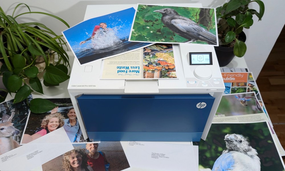 The Color LaserJet Pro 4201dw works with all my devices and prints well on a variety of media.