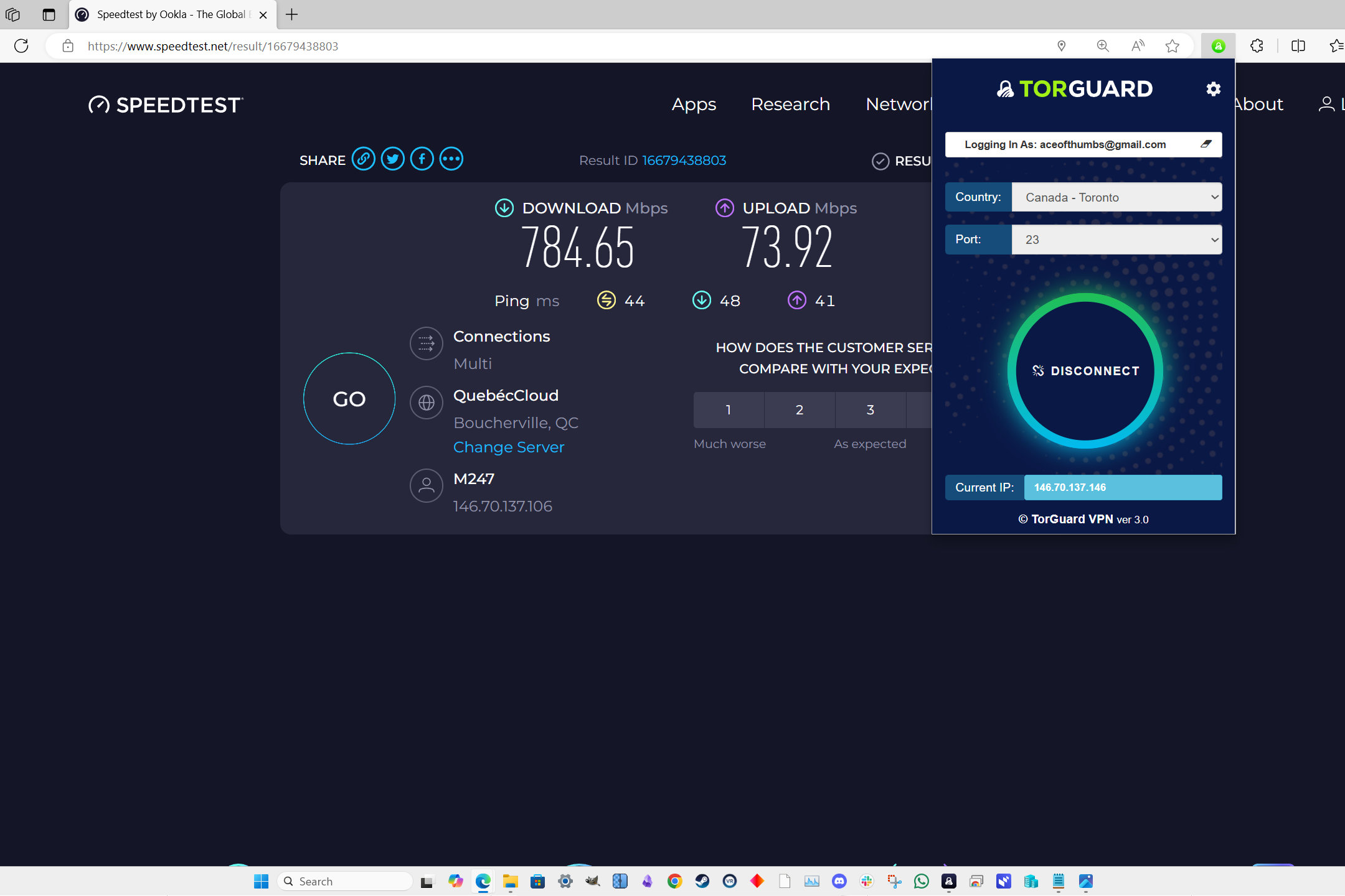 最近的 TorGuard 服务器速度非常快。