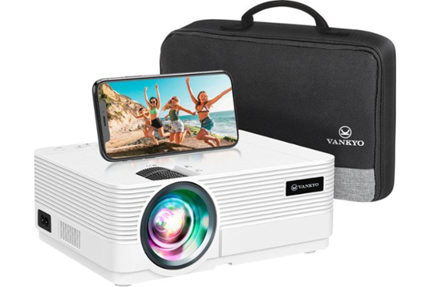 Le mini projecteur Vankyo Leisure 470 Pro Native 1080p sur fond blanc.