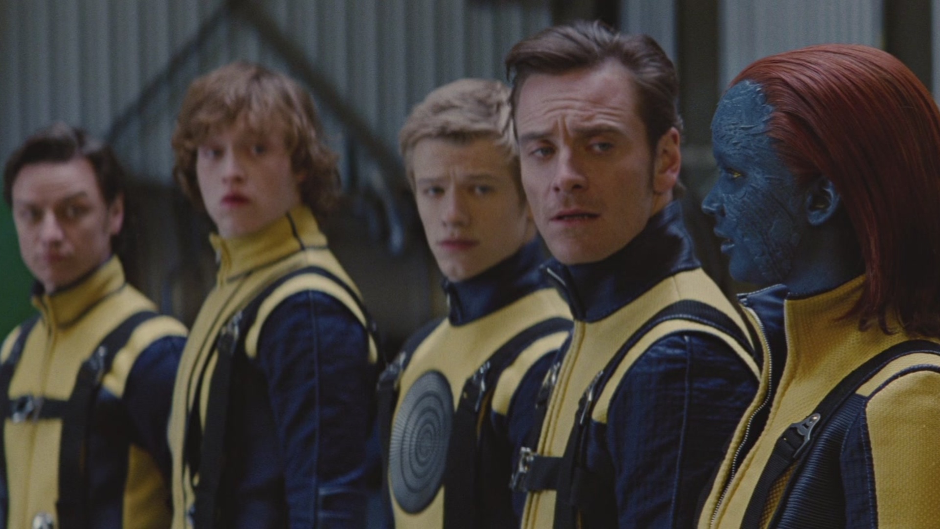 Los X-Men se alinearon juntos en X-Men: First Class.