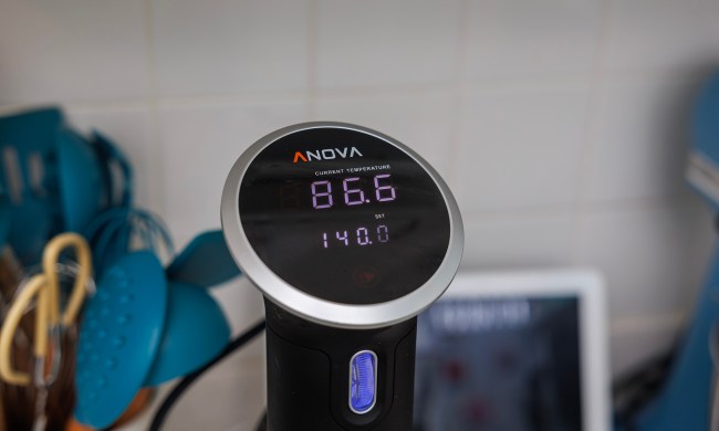 An Anova sous vide cooker.