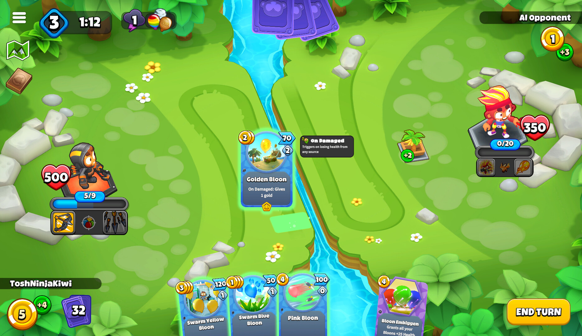 PC classic Bloons works surprisingly well as a strategy card game