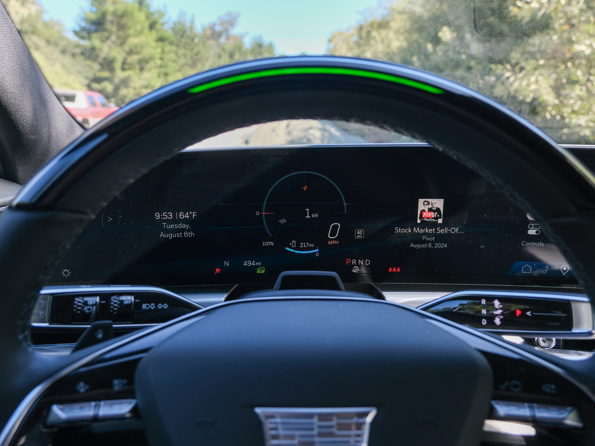 Steering wheel of the Cadillac Lyriq