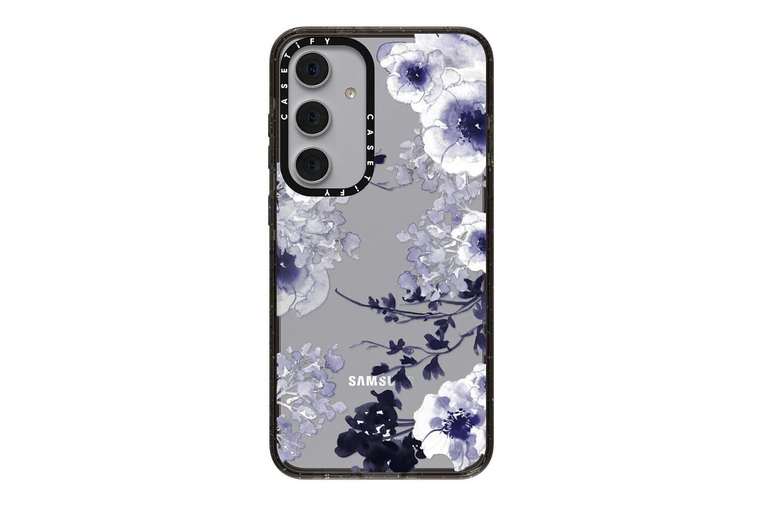 Casetify coque pour smartphone artistique fleur bleue Samsung Galaxy 24 Plus