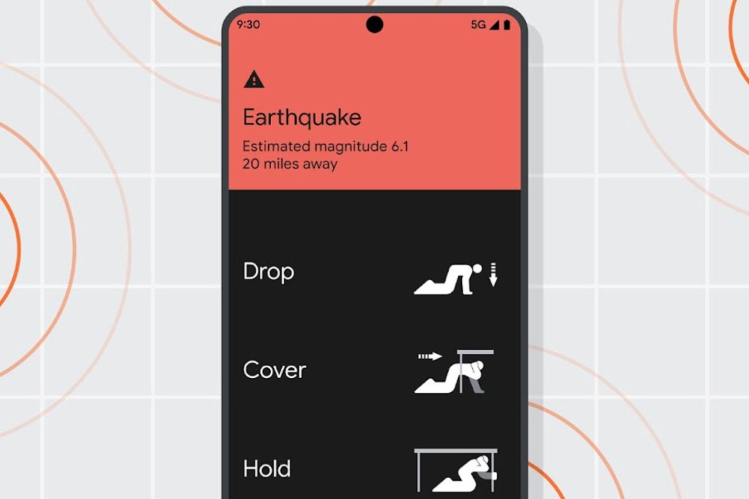 Alerta de terremoto en Android.