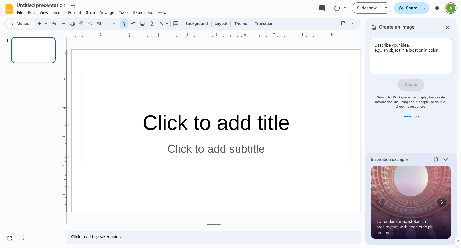 How to use Gemini AI to create presentations in Google Slides