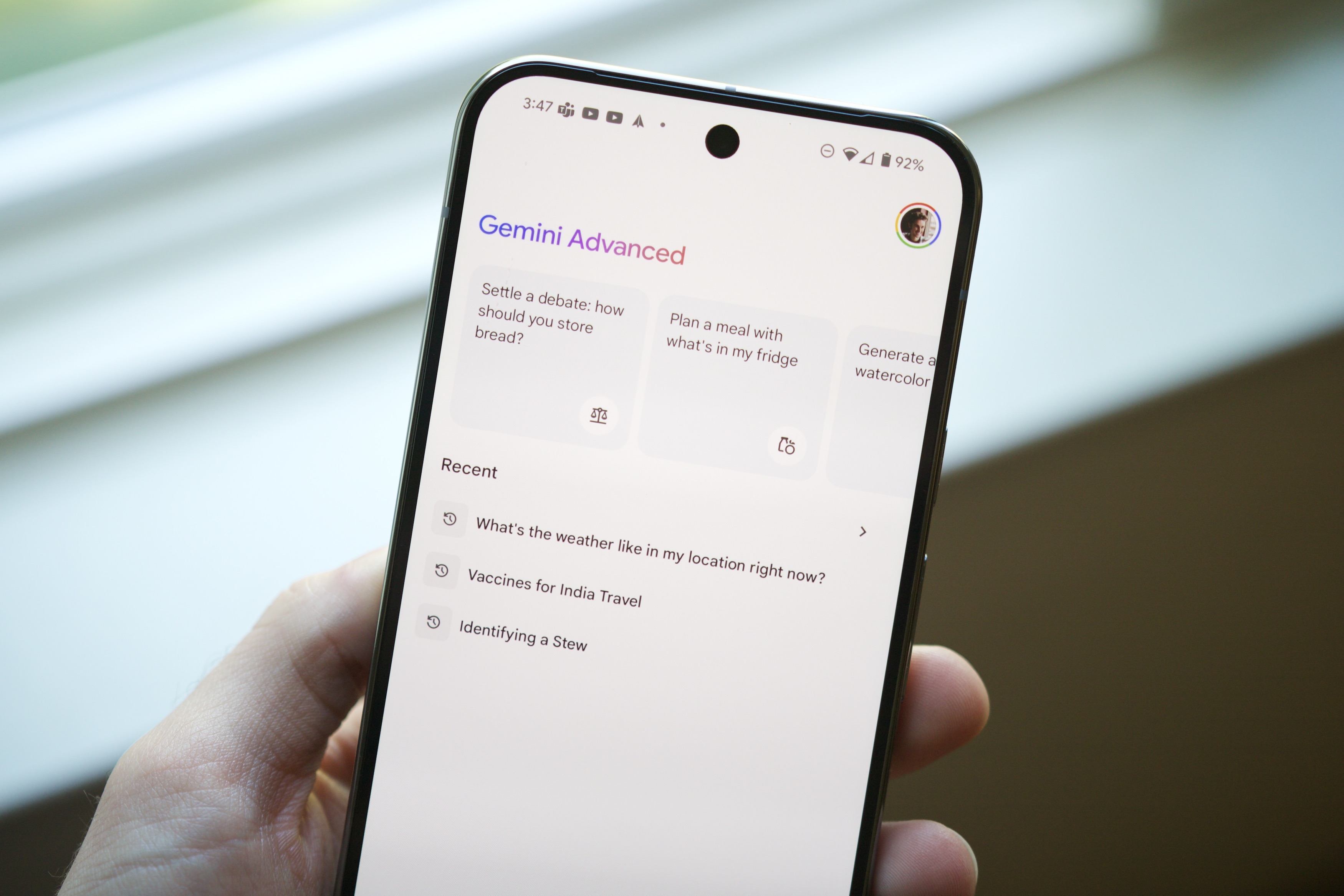 Google Gemini Advanced running on the Pixel 9 Pro XL.