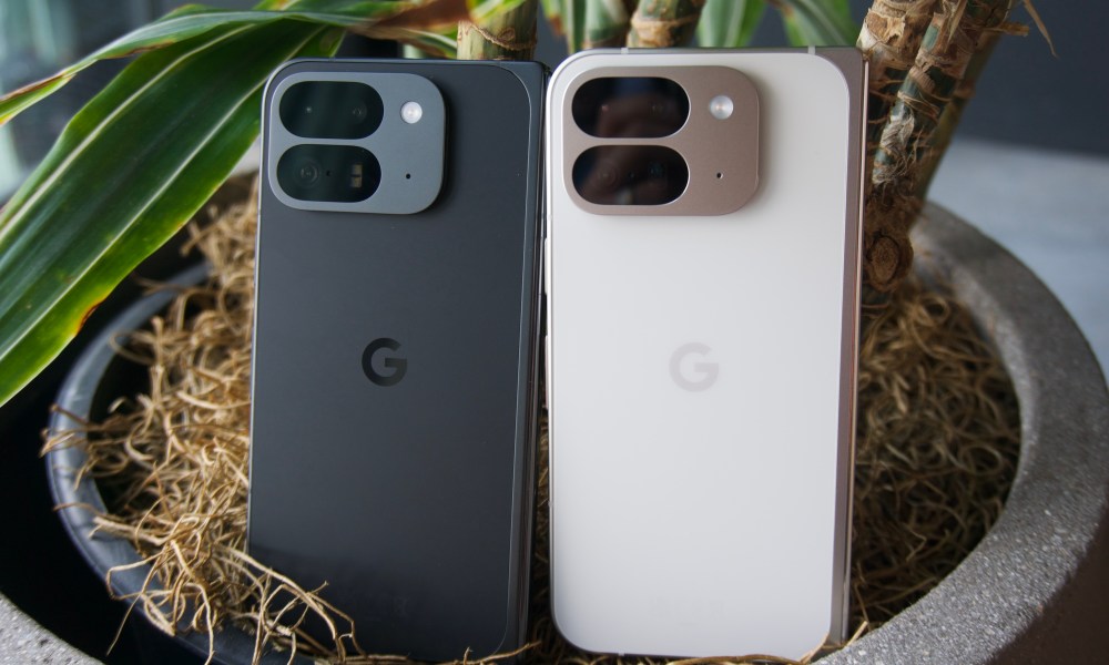 The Google Pixel 9 Pro Fold in its two colors, Obsidian and Porcelain.