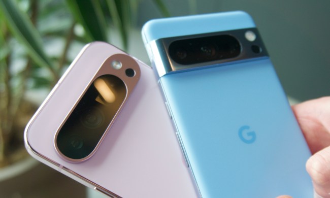 The Google Pixel 9 Pro XL next to the Google Pixel 8 Pro.