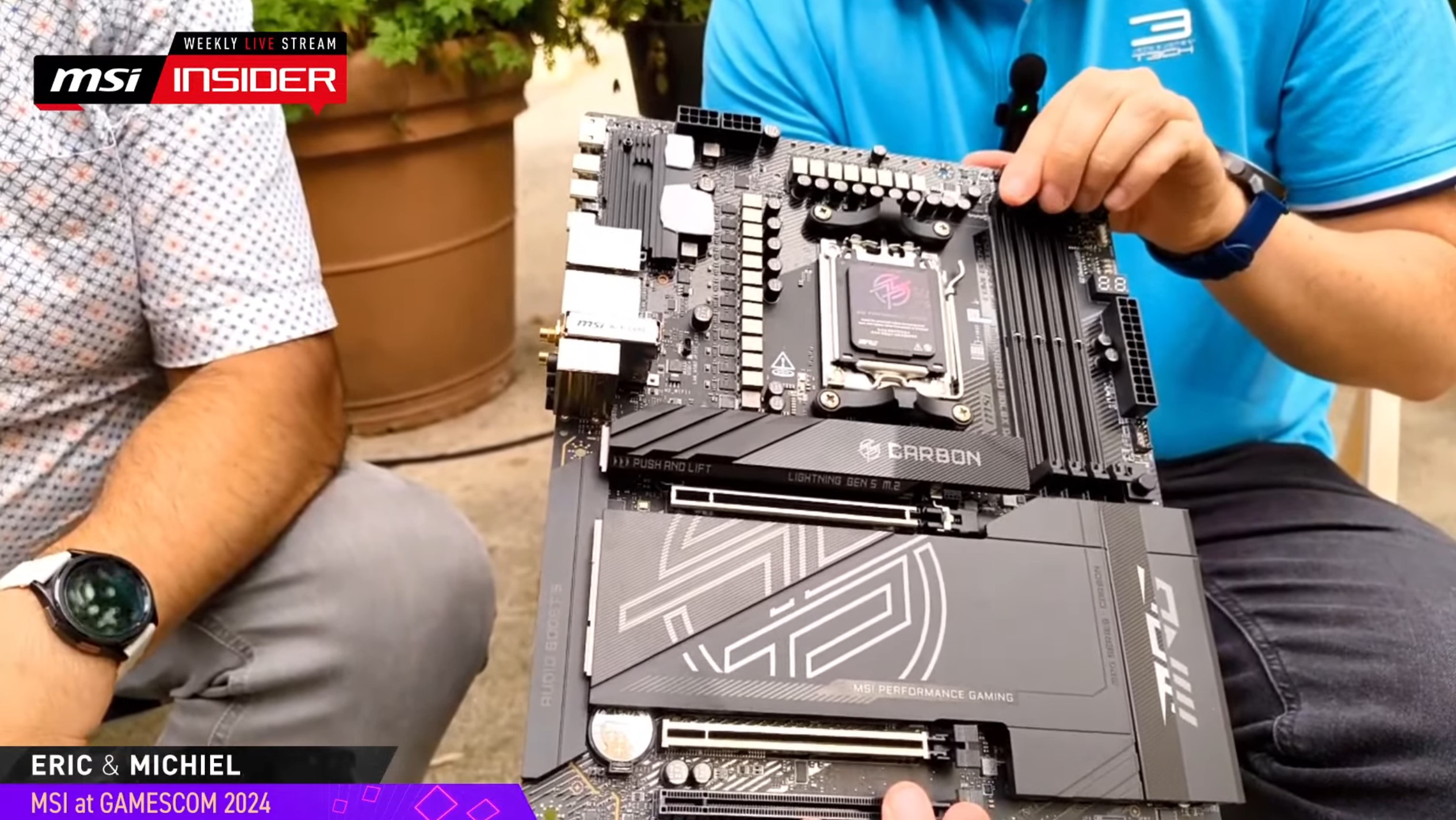 An upcoming MSI Z890 motherboard.