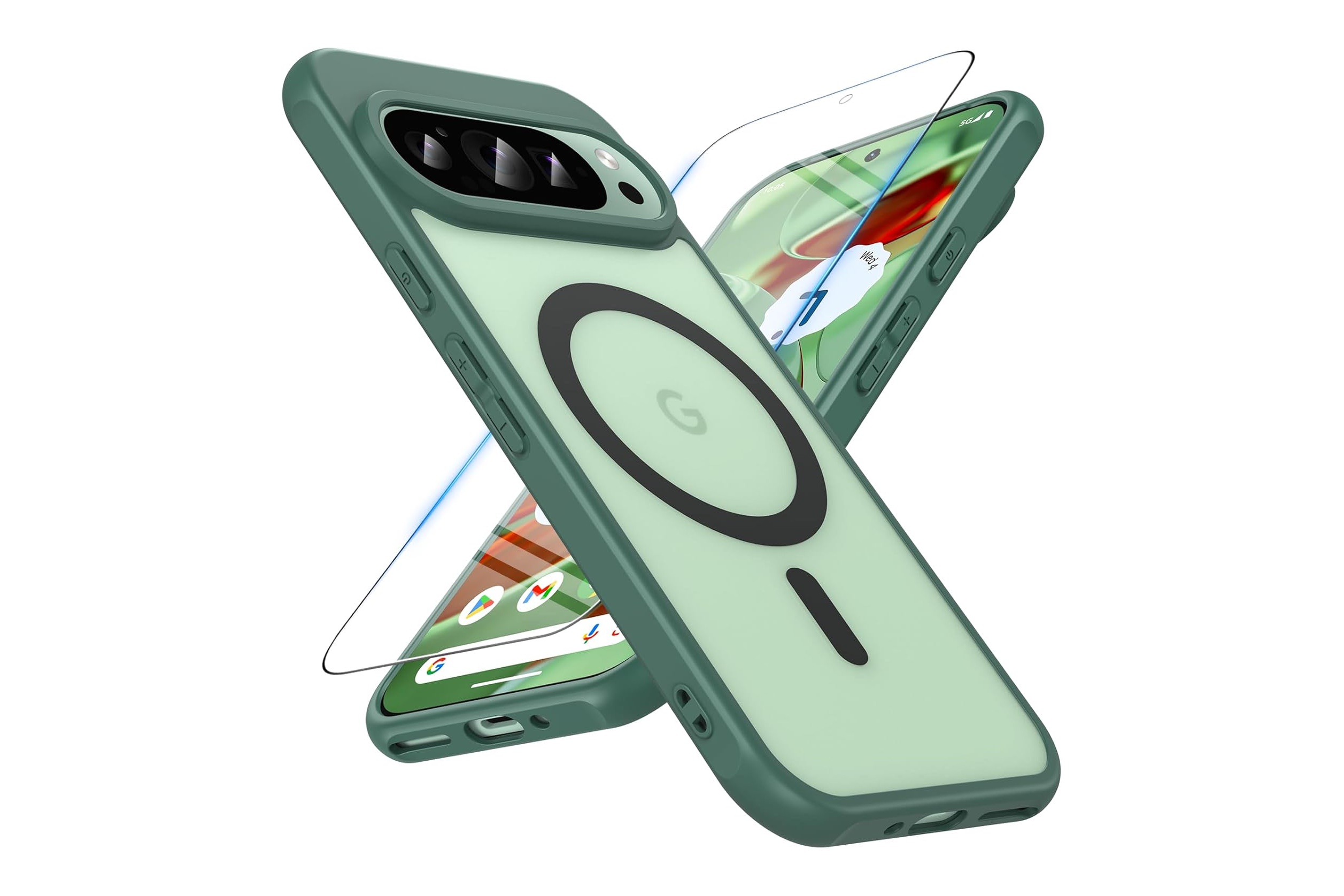 Slim magnetic case for Pixel 9 in green from ottpluscase.