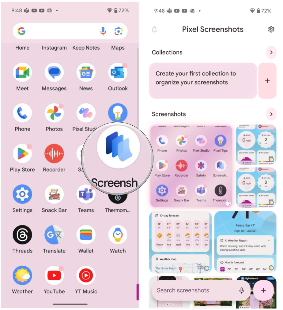 How to use the Pixel Screenshots app on the Google Pixel 9