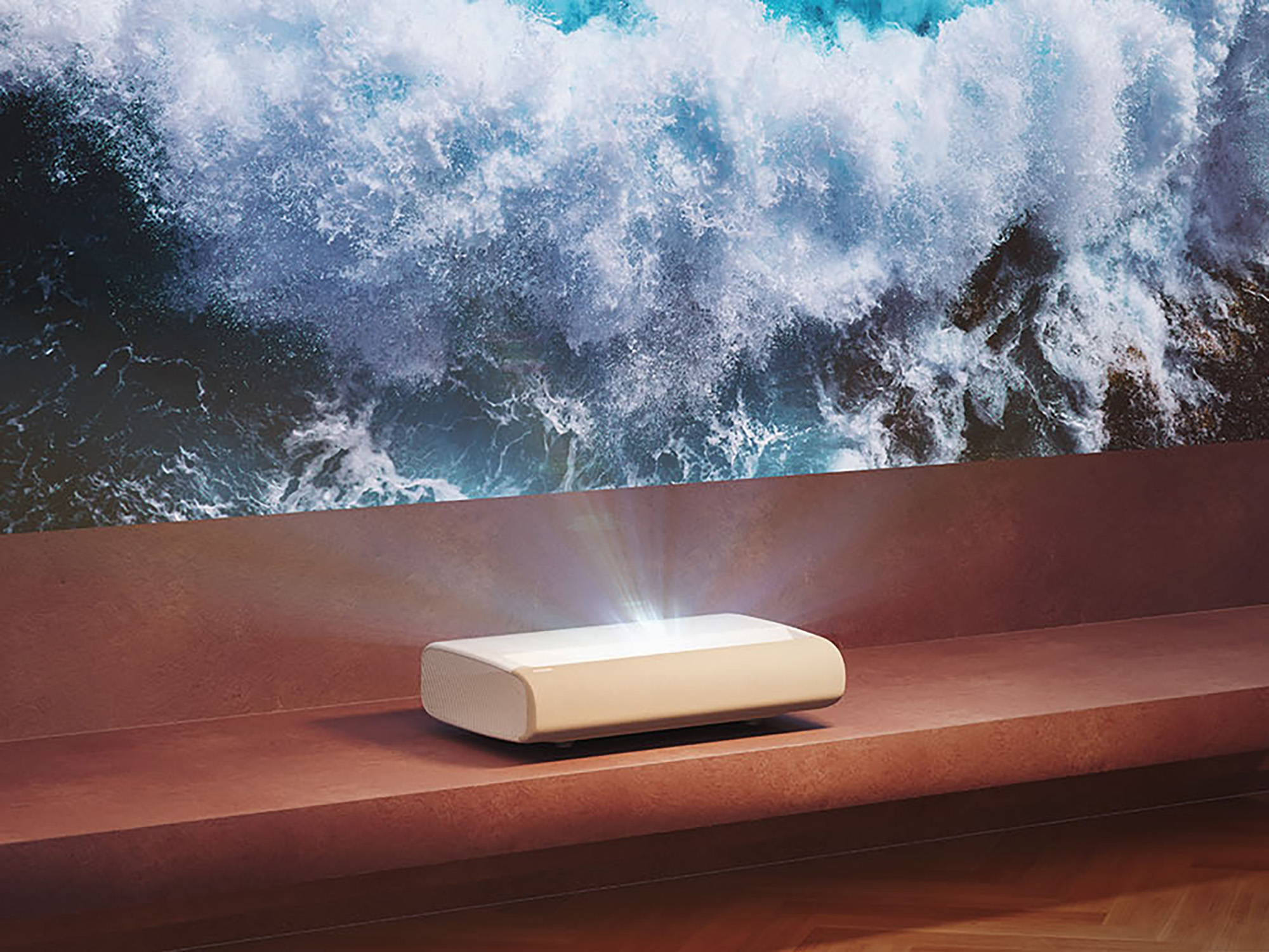 A handout image of the Samsung Premiere 9 laser projector.