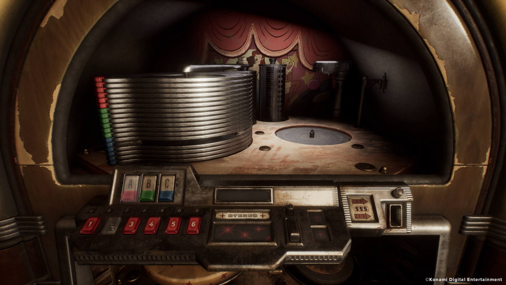 A jukebox puzzle appears in Silent Hill 2.