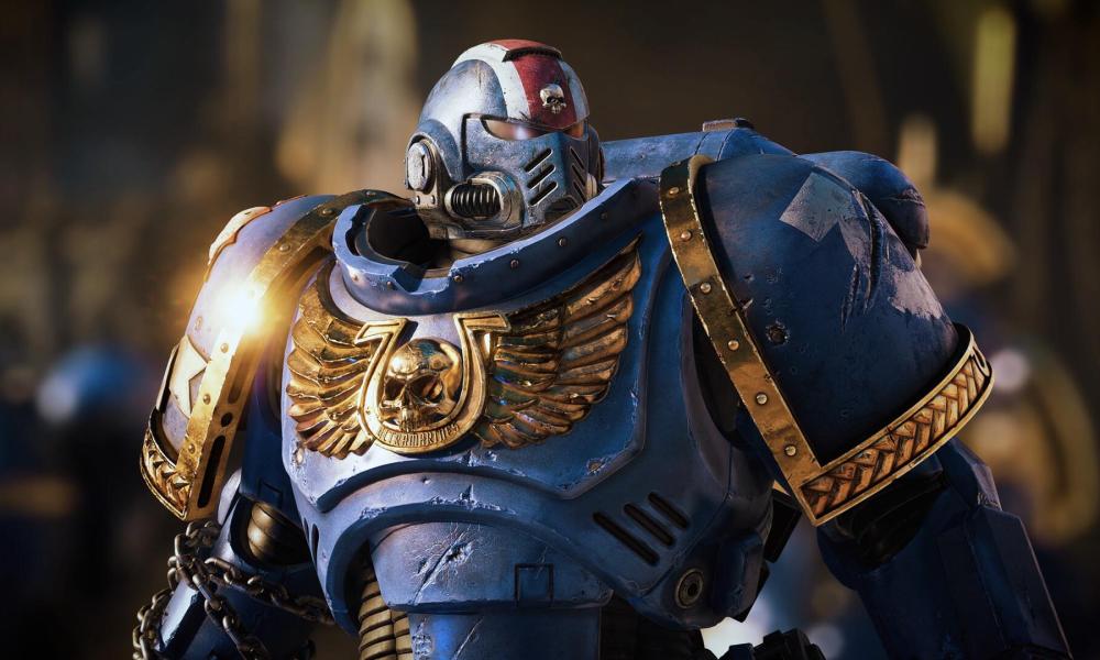 A space marine stands tall in Warhammer 40,000: Space Marine 2.