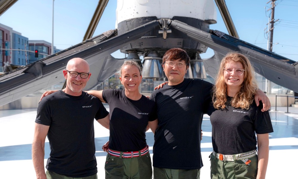 The four astronauts heading to orbit on SpaceX's Fram2 mission.