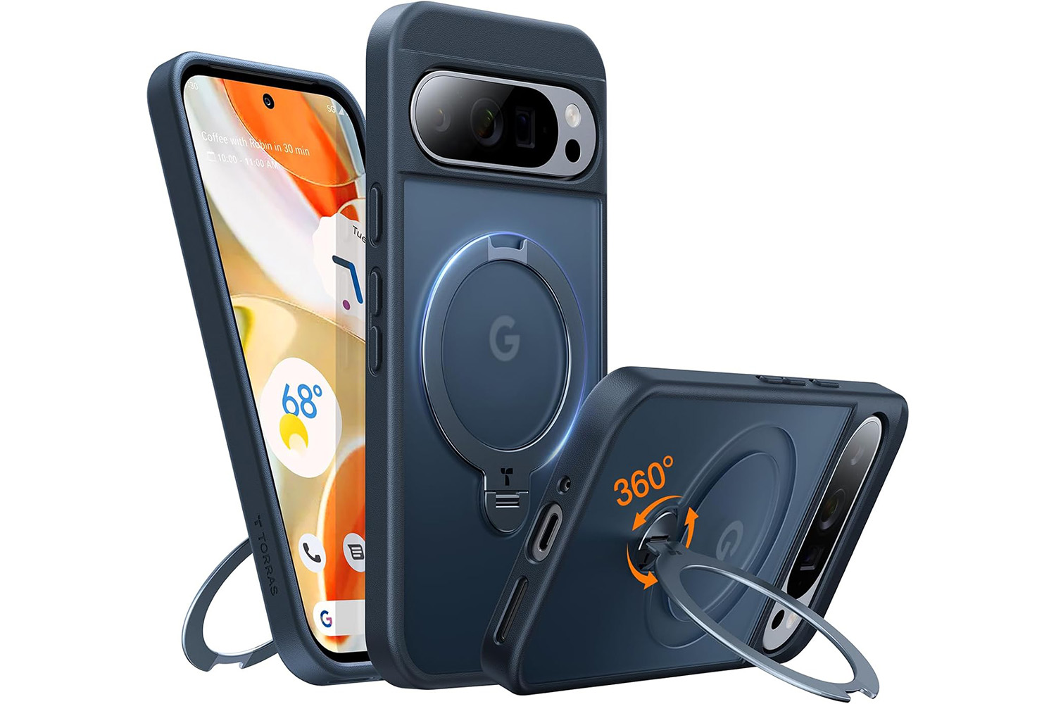 Funda Torras con giro 360 para el Google Pixel 9 Pro XL