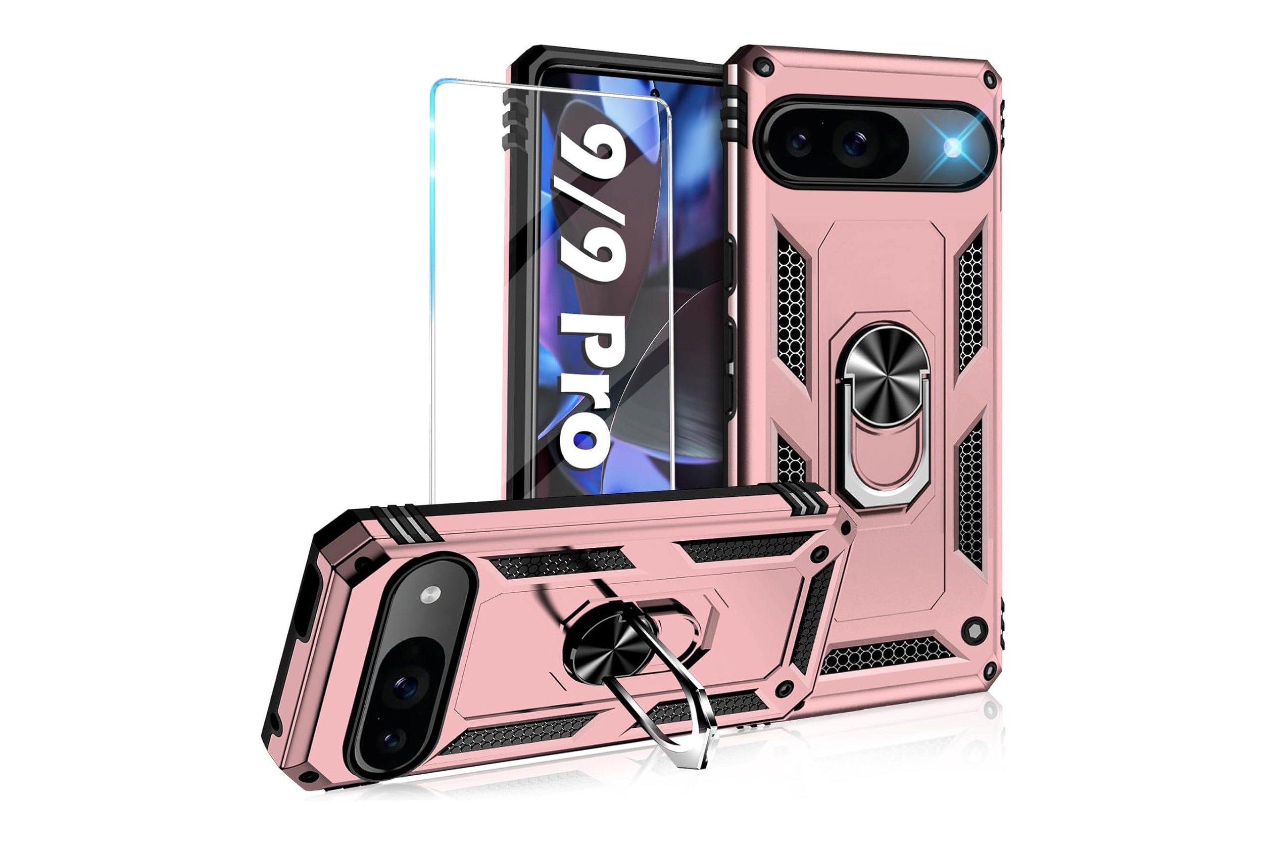 Vaki heavy duty rugged case with kickstand for Pixel 9.