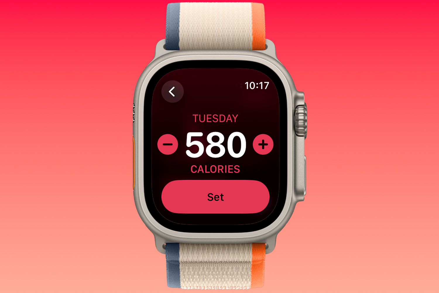 Captura de pantalla que muestra la nueva configuración de los anillos de actividad en watchOS 11.