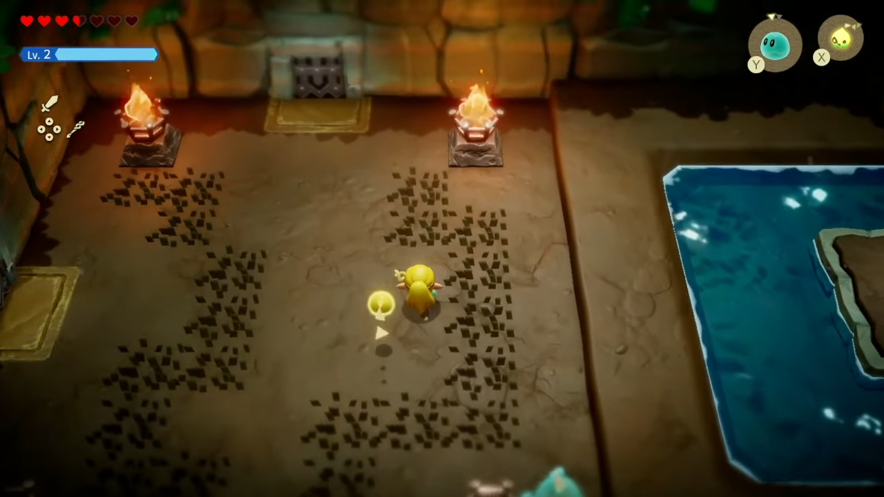 Zelda em uma caverna em Echoes of Wisdom.